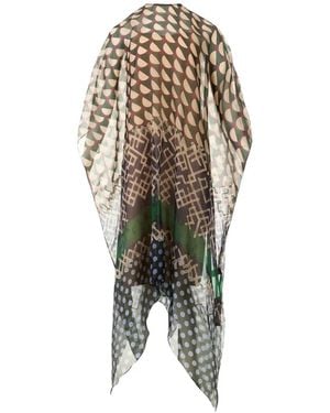 Biyan Geometric-Print Handkerchief-Hem Dress - Multicolor