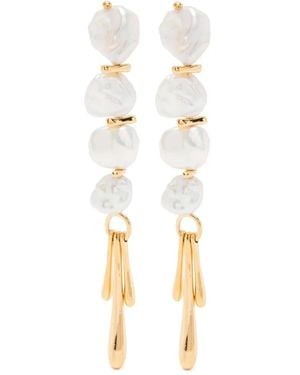 Missoma Keshi Pearl Sculptural Earrings - White
