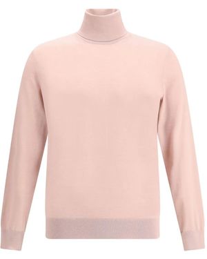 ZEGNA Turtleneck Ribbed Jumper - Pink