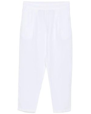 120% Lino Pleated Pocket Pants - White