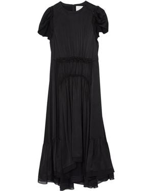 3.1 Phillip Lim Midikleid mit Tulpenärmeln - Schwarz