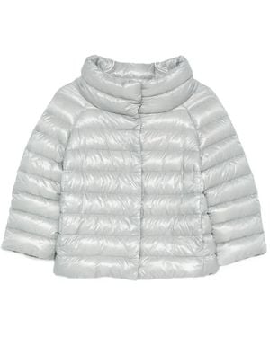Herno Quilted Cropped-Sleeve Jacket - White