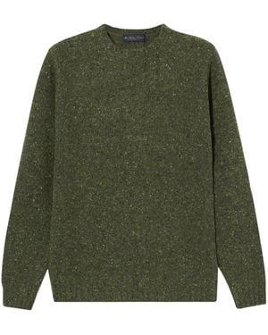 Brooks Brothers Jersey moteado con cuello redondo - Verde