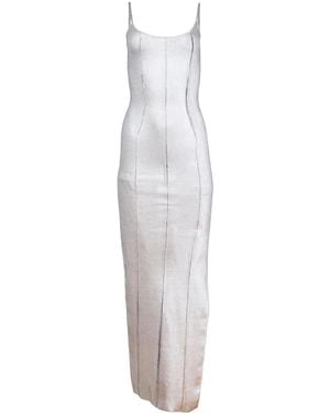 Fleur du Mal Flash Ribbed Dress - White