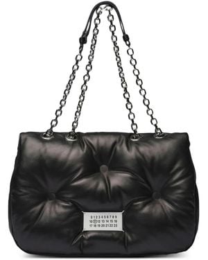 Maison Margiela Medium Glam Slam Leather Shoulder Bag - Black