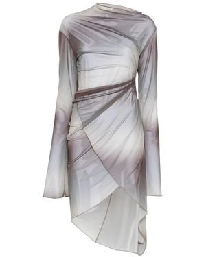 Jade Cropper Vestido corto drapeado - Gris