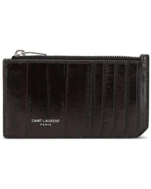 Saint Laurent Leren Pasjeshouder - Zwart