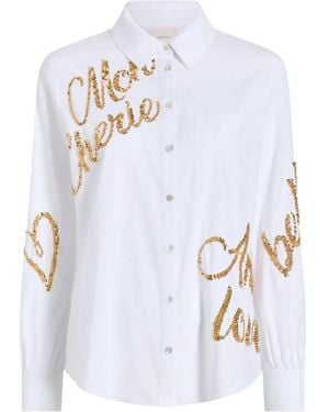 Cinq À Sept Blusa Love Letter - Blanco