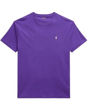 Polo Ralph Lauren Logo-Embroidered T-Shirt - Purple
