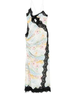 Christopher Esber Crimped Lace Slip Dress - White