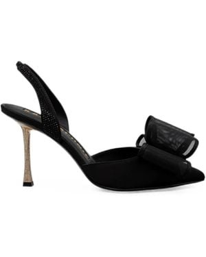Kat Maconie Paola Bow-Detail Sandals - Black