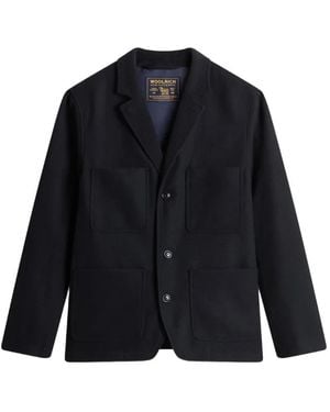 Woolrich Sakko Aus Wollgemisch - Blau