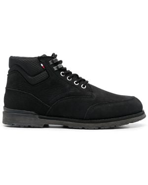 Tommy Hilfiger Nubumix Suede Boots - Black