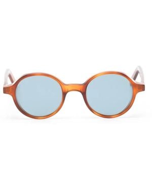 Lgr Reunion Carnet Round-Frame Sunglasses - Blue