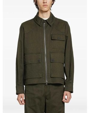 Moncler Multi-Pocket Zip-Up Jacket - Green