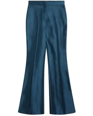 Fendi Duchess-Satin Pants - Blue