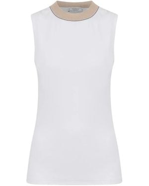 Peserico Sleeveless Top - White