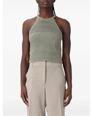 ARMANI EXCHANGE Perforated Top - Natural
