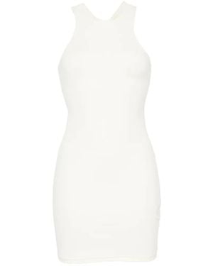 Patrizia Pepe Ruched-Detail Mini Dress - White