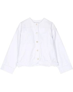 Litkovskaya Single-Breasted Denim Jacket - White