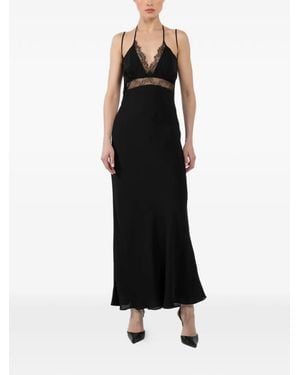 JACOB LEE Lace-Trim Midi Dress - Black