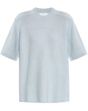 Lisa Yang Short-Sleeve Ribbed T-Shirt - Blue
