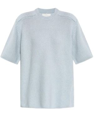 Lisa Yang Short-Sleeve Ribbed T-Shirt - Blue