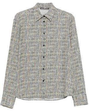 Ermanno Scervino Herringbone-Pattern Shirt - Gray