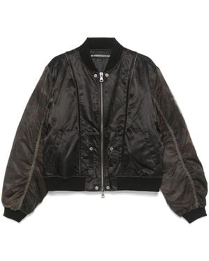 ANDERSSON BELL Mesh-Sleeve Bomber Jacket - Black