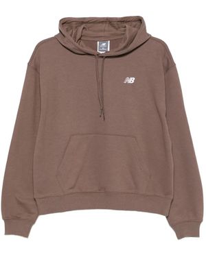 New Balance Hoodie À Détail De Logo - Brown