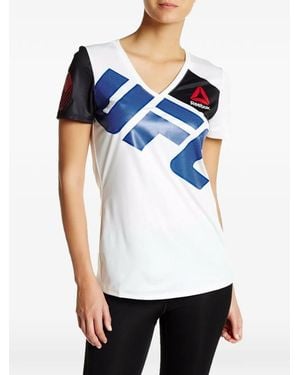 Reebok V-Neck Short-Sleeve T-Shirt - White