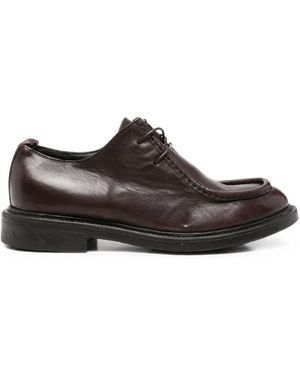 Moma Lace-Up Leather Loafers - Brown