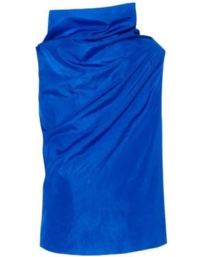 The Row Aria Draped-Design Top - Blue