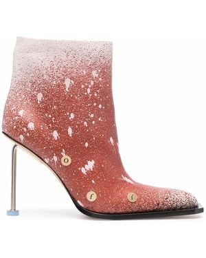 Off-White c/o Virgil Abloh Bottines À Effet Taches De Peinture - Pink