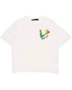 Bimba Y Lola Floral-Embroidered T-Shirt - White