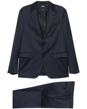 ZEGNA Flap Pocket Suit - Blue
