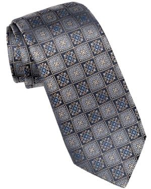 Elizabetta De Sica Silk Jacquard Tie - Gray