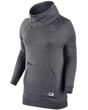 Nike Funnel-Neck Sweatshirt - Grey