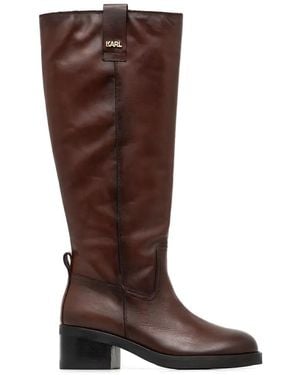 KARL LAGERFELD Brooklyn Boots - Brown
