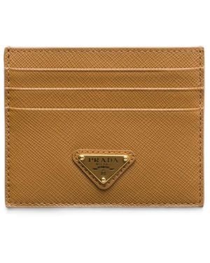 Prada Porte-Cartes Saffiano - Brown