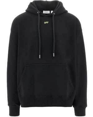 Off-White c/o Virgil Abloh Cotton Hooded Sweatshirt - Black