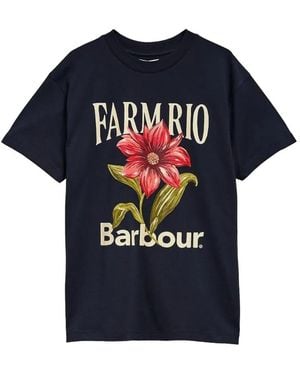 Barbour X Farm Rio Wild Flower T-Shirt - Blue