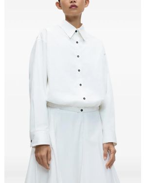 Cordera Elasticated-Hem Oversized Shirt - White