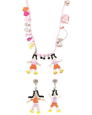 Amir Slama Charm Detail Necklace - White