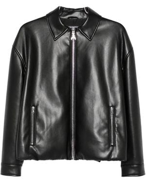 Patrizia Pepe Coated Bomber Jacket - Black