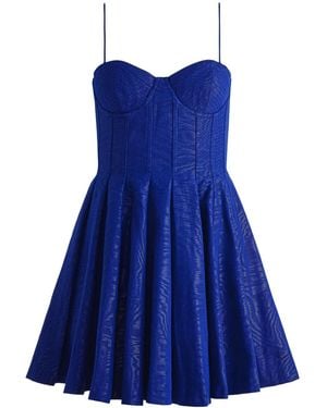 Alice + Olivia Adara Bustier Minidress - Blue