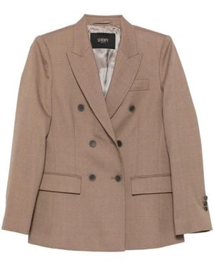 Seventy Blazer Met Dubbele Rij Knopen En Puntige Revers - Bruin