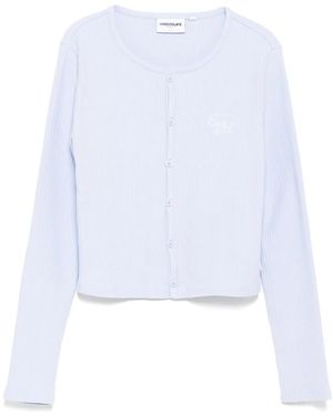 Chocoolate Logo-Embroidered Top - White