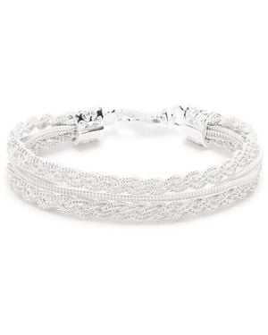 Emanuele Bicocchi Pulsera Ice trenzada - Blanco