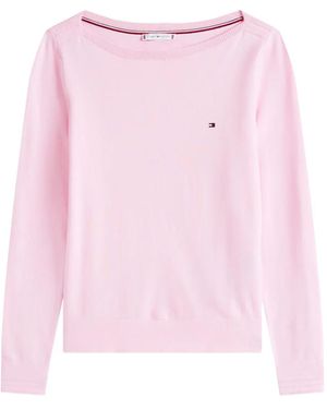Tommy Hilfiger Maglione Con Scollo A Barca - Rosa